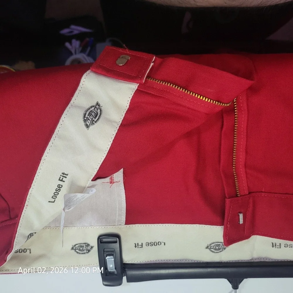 Vintage Dickies Shorts Mens 44 x 13" Inseam Red Long Baggy Chinos Skater Y2K 90s - Picture 11 of 12